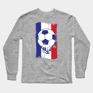 Vintage Croatian Flag with Football // Retro Croatia Soccer Long Sleeve T-Shirt